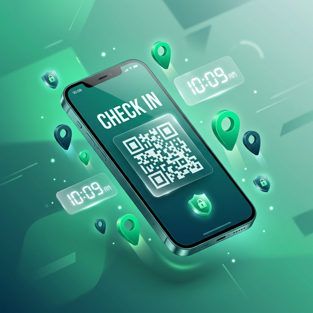 CheckIn App 3D Illustration
